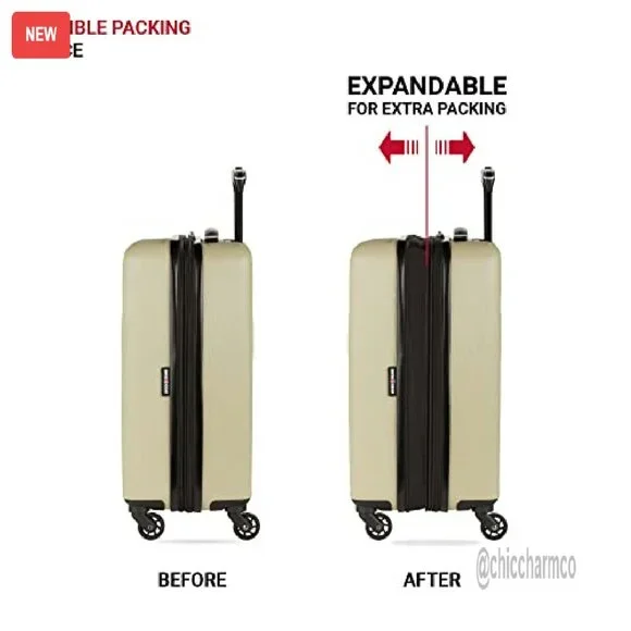 20-Inch Hardside Expandable Carry-On Luggage with Spinner Wheels